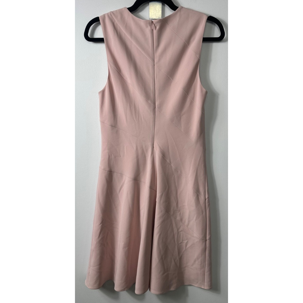 NEW Theory 4 Admiral Crepe Diagonal Mini Shift Dress Pink Sleeveless $395 D54 - Picture 7 of 9